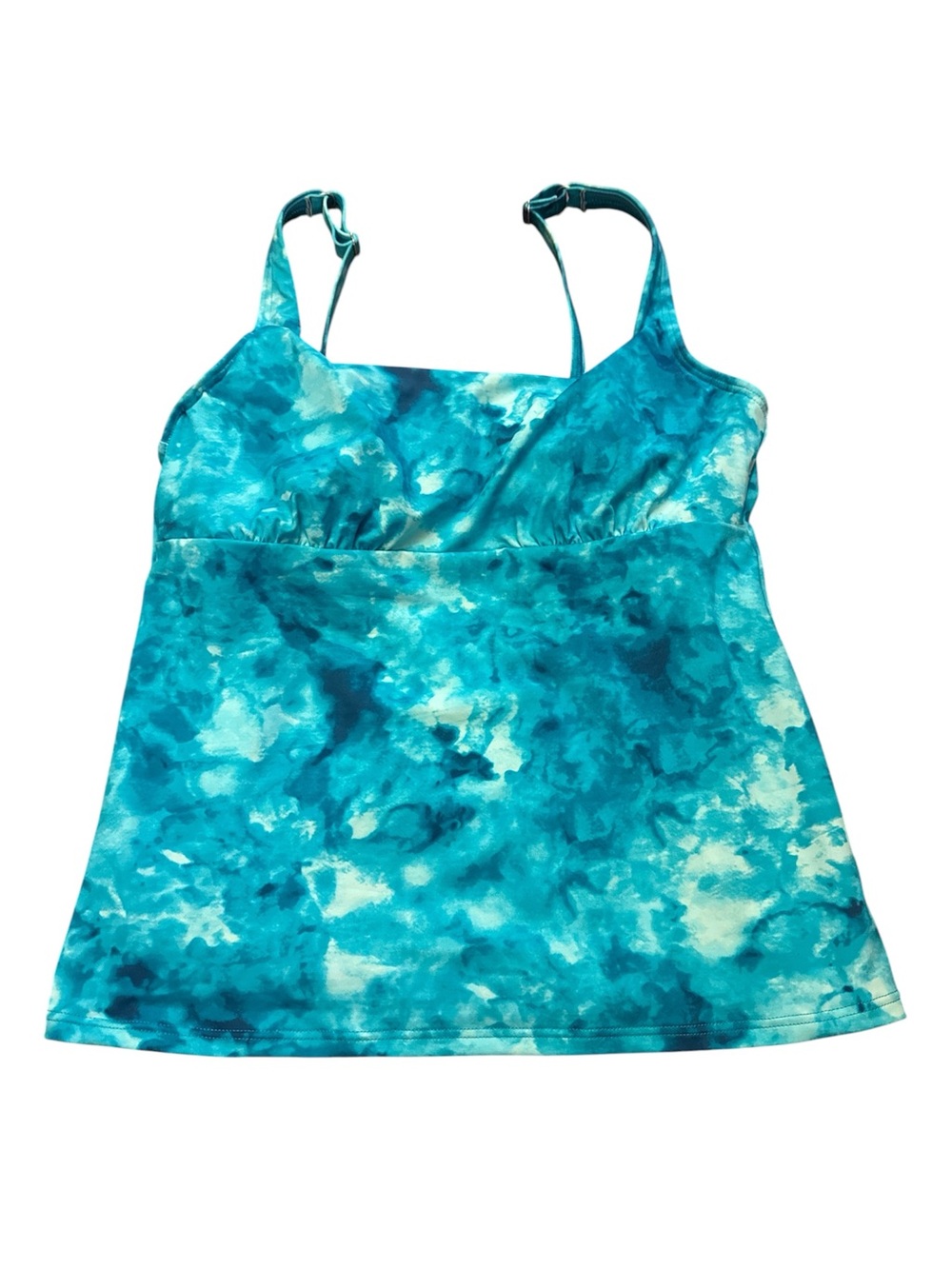 NWT Lands' End Turquoise Stitch Detail Swimwear